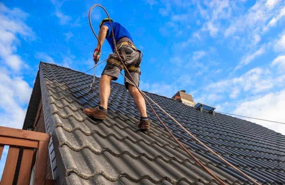 Roof Spraying in Cosford Airfield